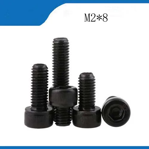 

100pcs/Lot Metric Thread DIN912 M2.5*8 mm Black Grade 12.9 Alloy Steel Hex Socket Head Cap Screw Boltsstainless bolts,nails