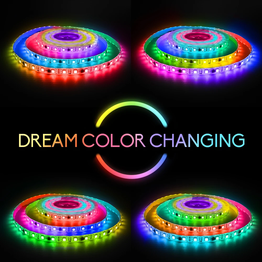Home smart wifi Color LED Strip Lights,Smart Wireless LED Controller Work with Alexa,Google Assistant,Android iOS,APP