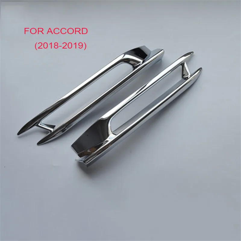 2Pcs ABS Chrome Front Bumper Fog Light cover trim For Honda Accord 2018 New Exterior Parts Chromium Styling Fashion