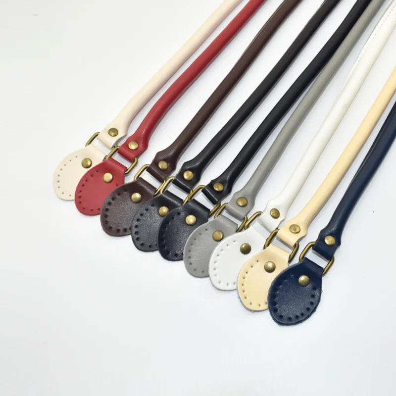 2pcs/lot 50cm Genuine Leather Bag Strap DIY Handmade Handles for Crossbody Replacement Shoulder Handbag Wallet Handle