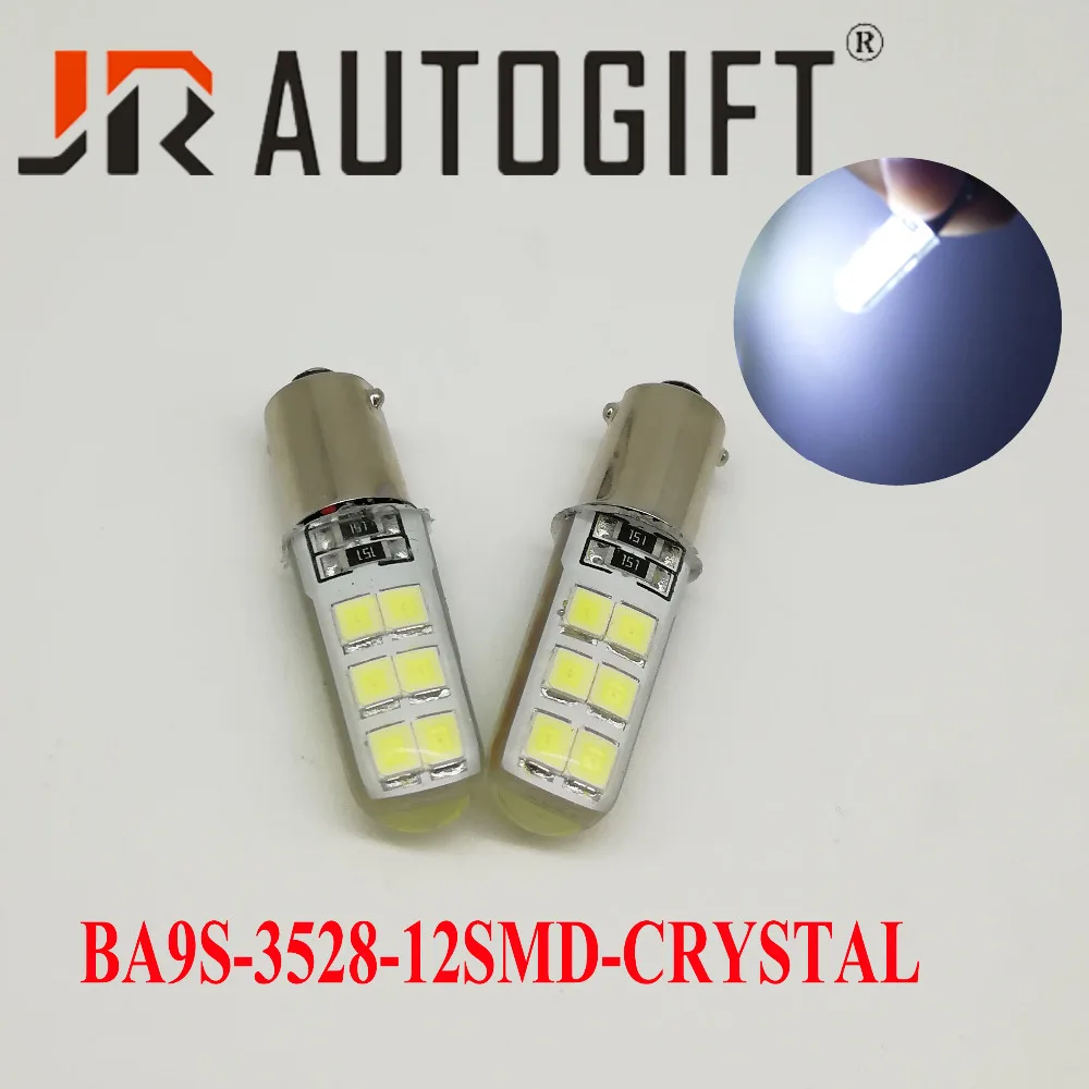 

50 шт./лот автостайлинг автомобильные лампы BA9S 12SMD 3528 2835 T4W светодиодные огни Кристальные лампы для универсальных автомобилей 12 В 24 В