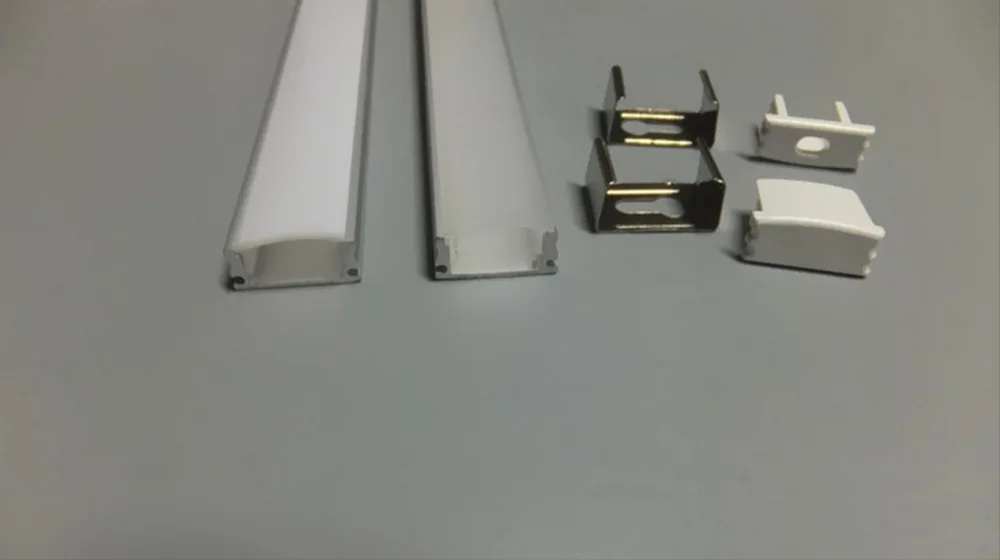 

20m (20pcs) a lot, 1m per piece, led aluminum profile for led strips with milky diffuse cover SN1707