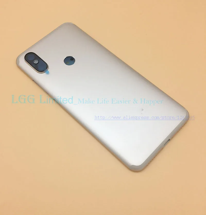 Original Rear Door For Xiaomi Mi A2 Battery Cover Back Housing Case For Xiaomi Mi A2 Lite Battery Cover+Power Volume Button