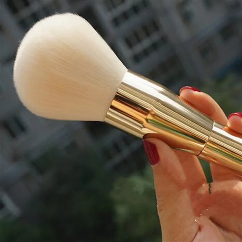 comfortable Italy brand makeup brushes Nano super soft thick dense hair gold metal maquiagem blush powder Kabuki make up brush