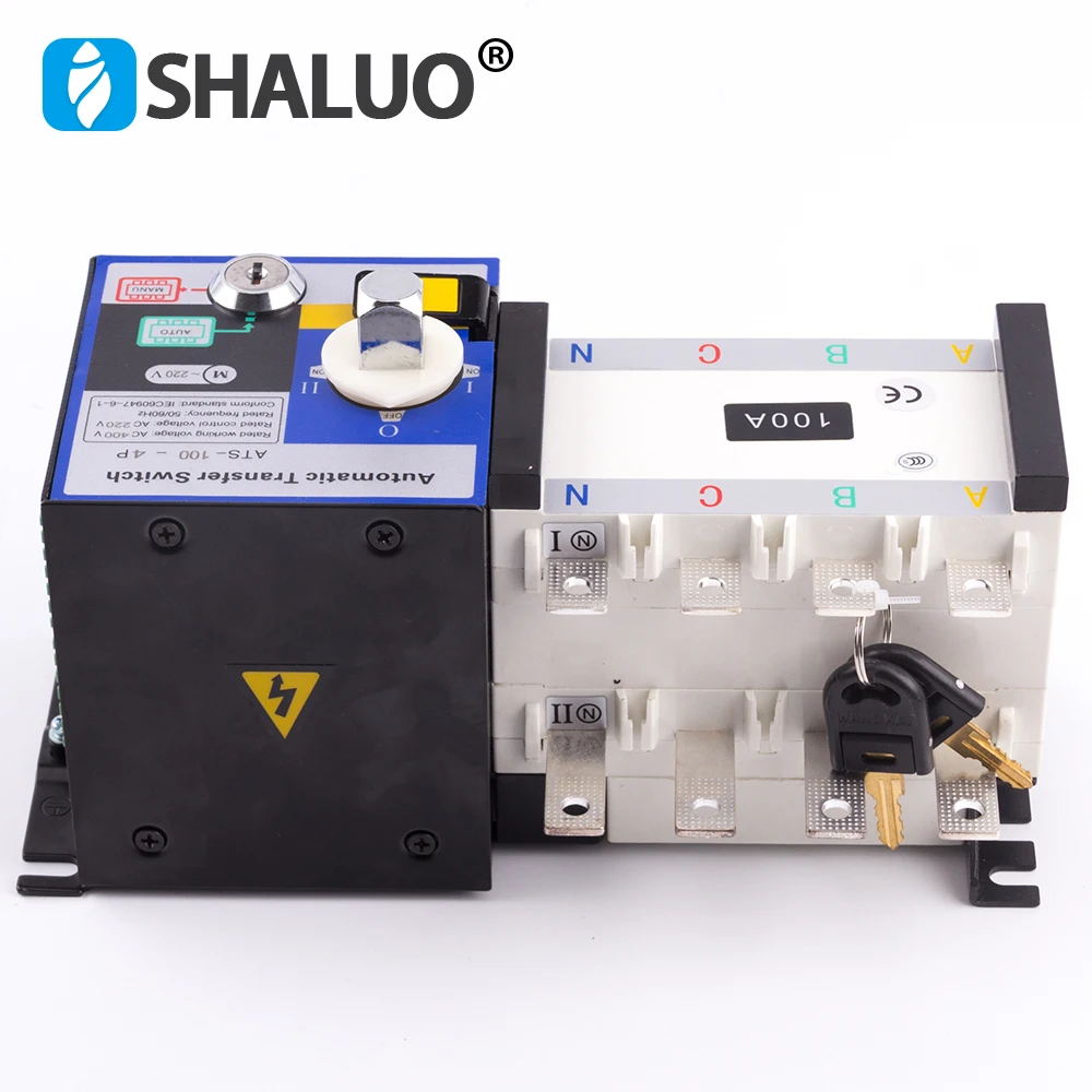 4P 100A Universal ATS Automatic Transfer Switch Dual Power Transfer Switch AC Diesel Generator Part Single Three Phase