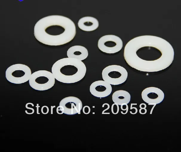 

200pcs Nylon Flat Washer M12 (ID) x 24 (OD) x 2mm Thick