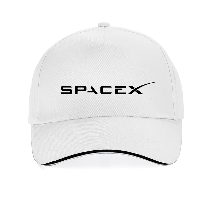 Topi Logo SpaceX Space X Topi Baseball Mobil 100% Katun Pria Wanita Topi Snapback Dapat Disesuaikan Hip Hop Uniseks