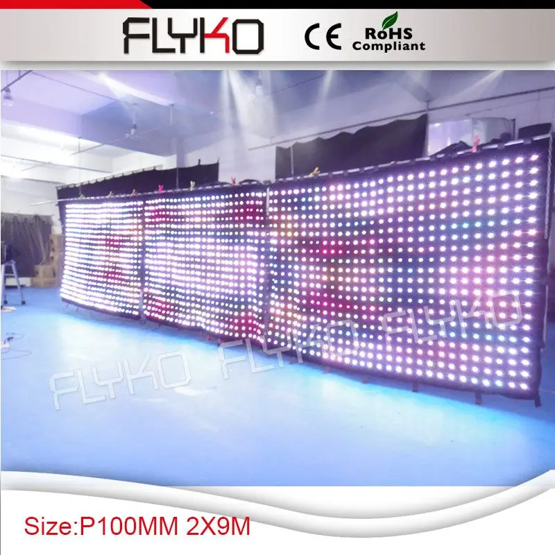 

p10 led video curtain stage backdrop for new year decoration