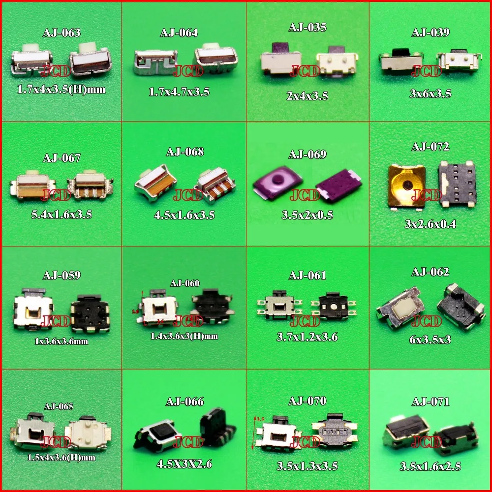 Tactile Button Micro Switch Button for Samsung S2 S3 S4 Note3 I8190 I8160 Nokia Lenovo HTC Blackberry iPhone 4G XiaoMi Moto