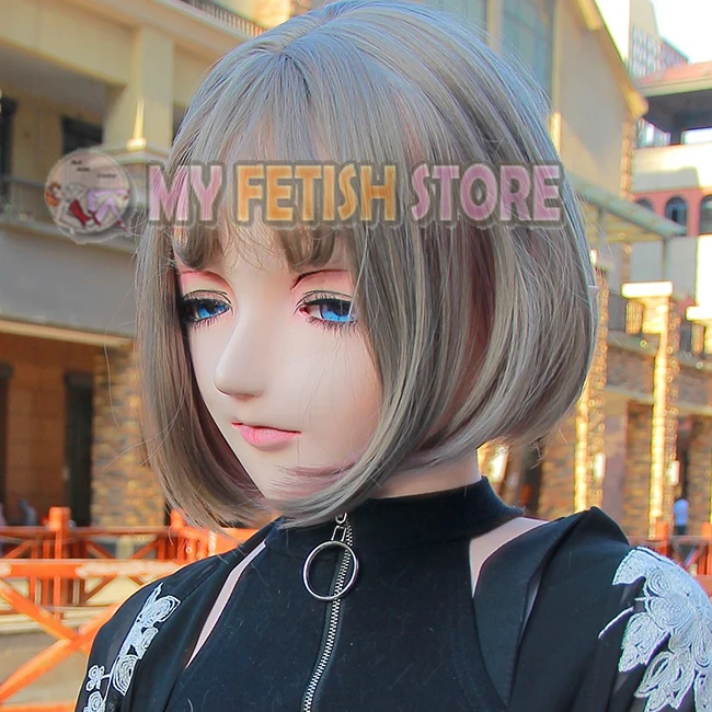 (KM1834)Handmade Cute Female/Girl Resin Half Head Elf Ear Mask Cosplay Japanese Anime Role Kigurumi Mask Crossdresser Doll