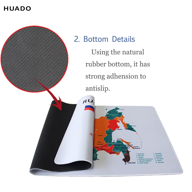 Russian map Large Mouse pad 90x40cm gaming play mats overlock Natural Rubber Keyboard Mat for notebook PC computer