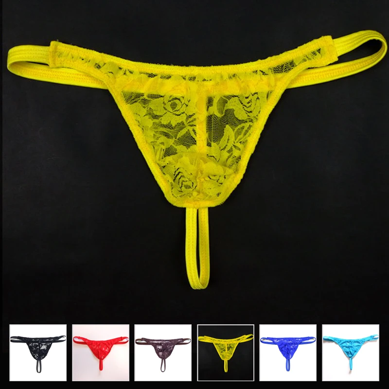 2019 hot Lace Thong Mens Sexy Underwear Gay Jockstrap Erotic Seamless Lingerie See Through Jock Straps mens underwear gay