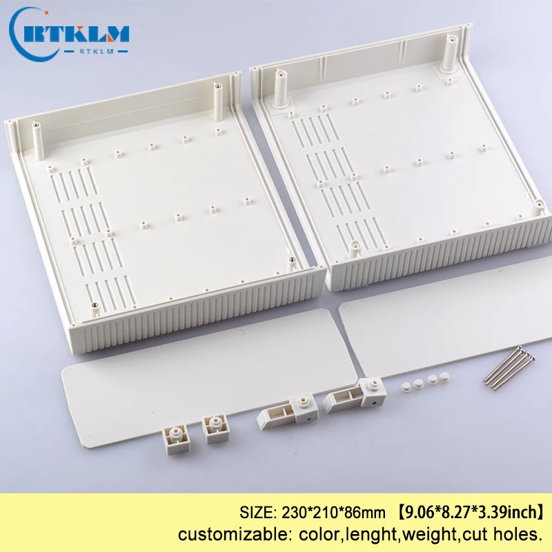 DIY plastic enclosure junction box Abs plastic project case custom electronics enclosure desktop distribution box 230*210*86mm