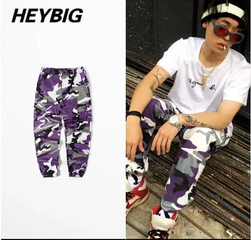 

Hot Militar Camouflage Pants 4 colors Dark Soul Cargo Pants Men Skateboard Bib Overall Camo Pants Ins Network High Street Pants