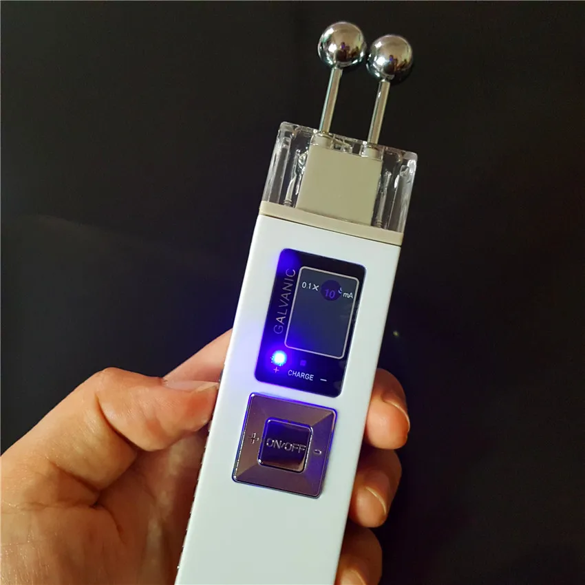 Vương Quốc Mới Microcurrent ION Galvanic Làm Trắng Da Săn Chắc Chống Lão Hóa Loại Bỏ Tàn Nhang Iontophoresis Máy Massage Mặt Chăm Sóc Da