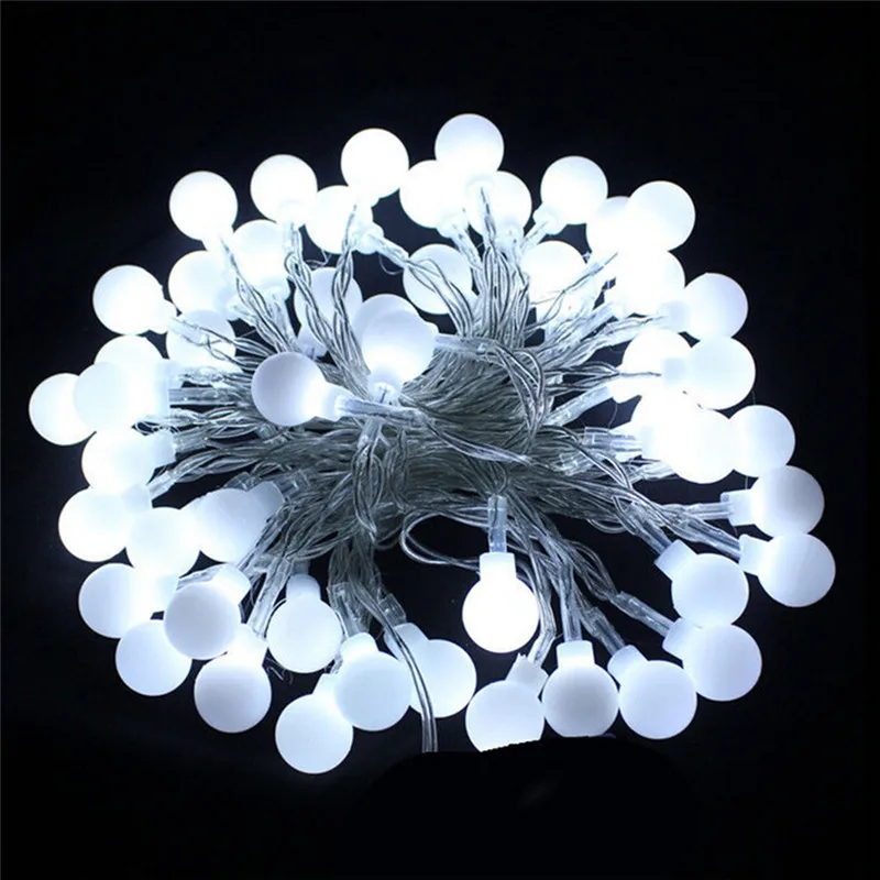 10M 100 Led Christmas Tree Garland String Xmas Decoration Outdoor Ball Curtain Navidad Curtain Fairy Holiday Lights AC220V/110V