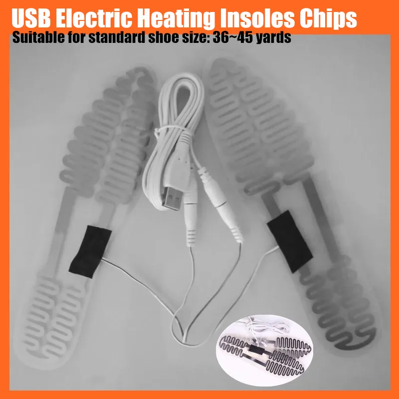 USB Electric Heating Insoles Chips,Clear PET High-quality Metal Heating Film,Fit for 36~45 yards,Outdoor Winter Warm Insoles