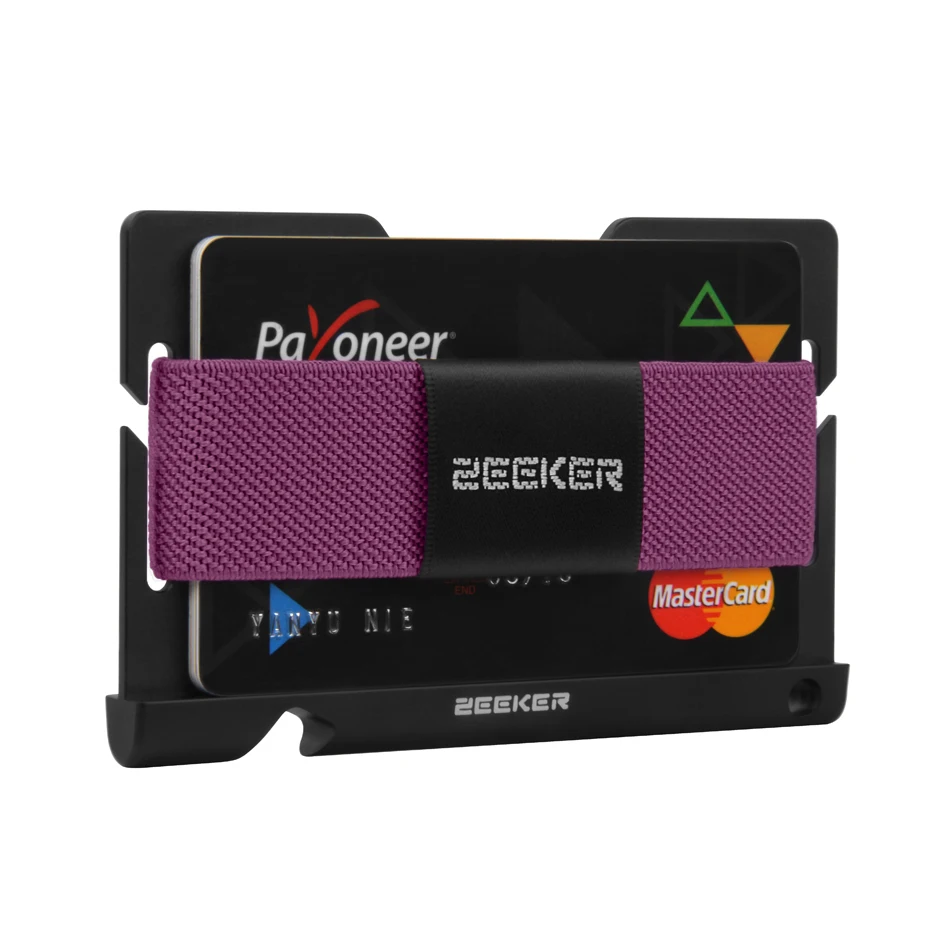 ZEEKER Smart Wallet Front Pocket Card Holder With Color Elastic Band