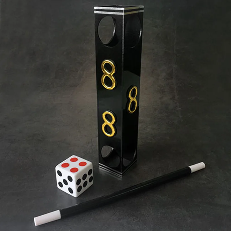 

Jumbo Dice Tunnel Magic Tricks Dice Spots Change in Tunnel Magia Magician Stage Illusion Gimmick Props Funny Mentalism