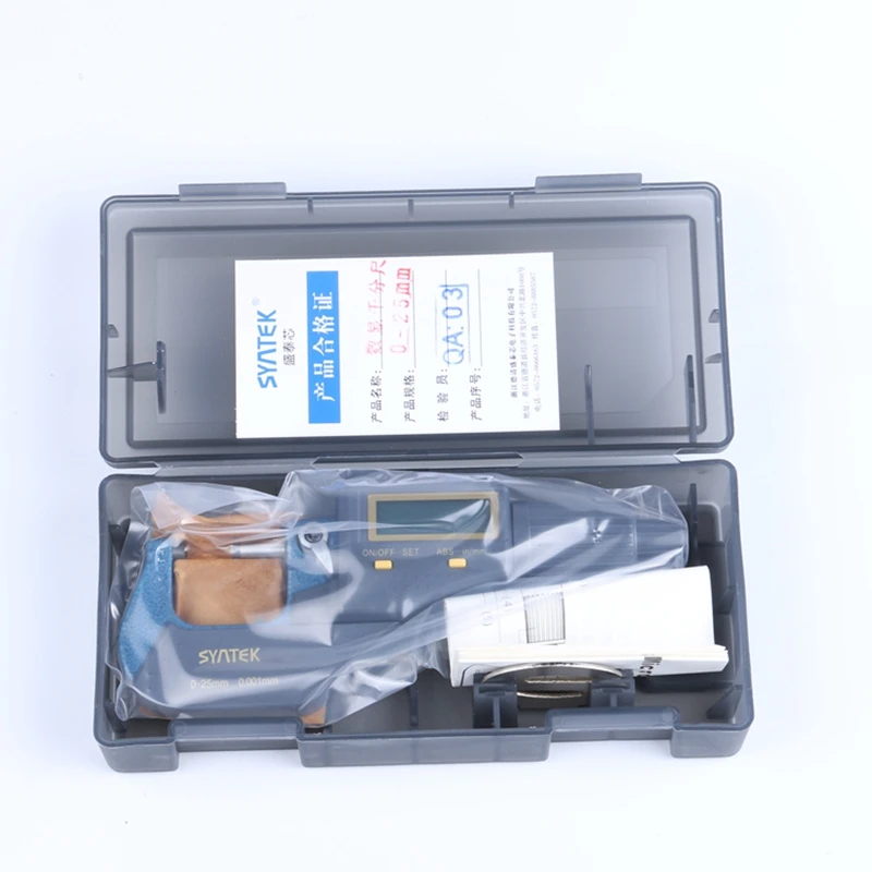 0.001mm Digital Electronic Micrometer 0-25mm Micron Outside Micrometers Gauge Meter Inch/mm Thickness Measuring Tools With Box