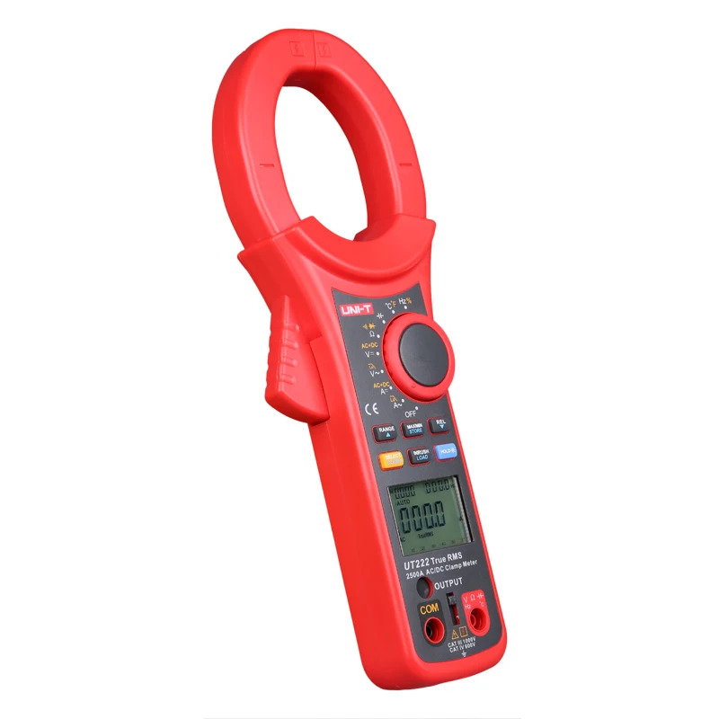 UNI T UT222 Industrial AC DC Digital Clamp Meter Pinza Amperimetrica 2500A True RMS Ammeter Resistor Frequency Temperature Diode