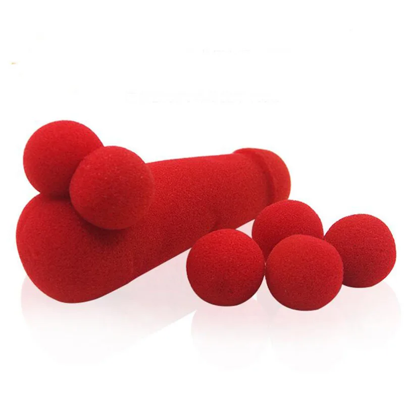 1set Red Small Sponge Brother 4pcs Sponge Balls Magic Tricks Stage Street Illusion Gimmick Props Accessories Toys for Kids