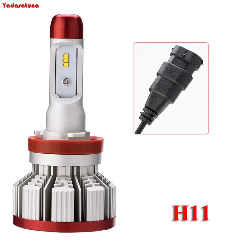 H11 LED Headlight Conversion Kit 6000k White 12000LM H8 H9 H11 Lights High Beam/Low Beam Headlight Bulb with Built-In Canbus