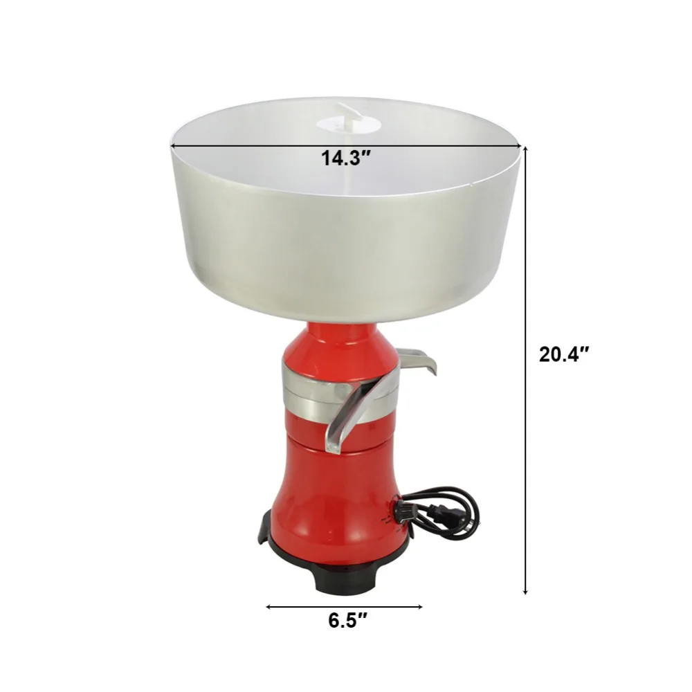Separador eléctrico de leche y crema, máquina de desnatado de leche fresca, centrifugadora, separador de crema, 80L/h, creampurificador