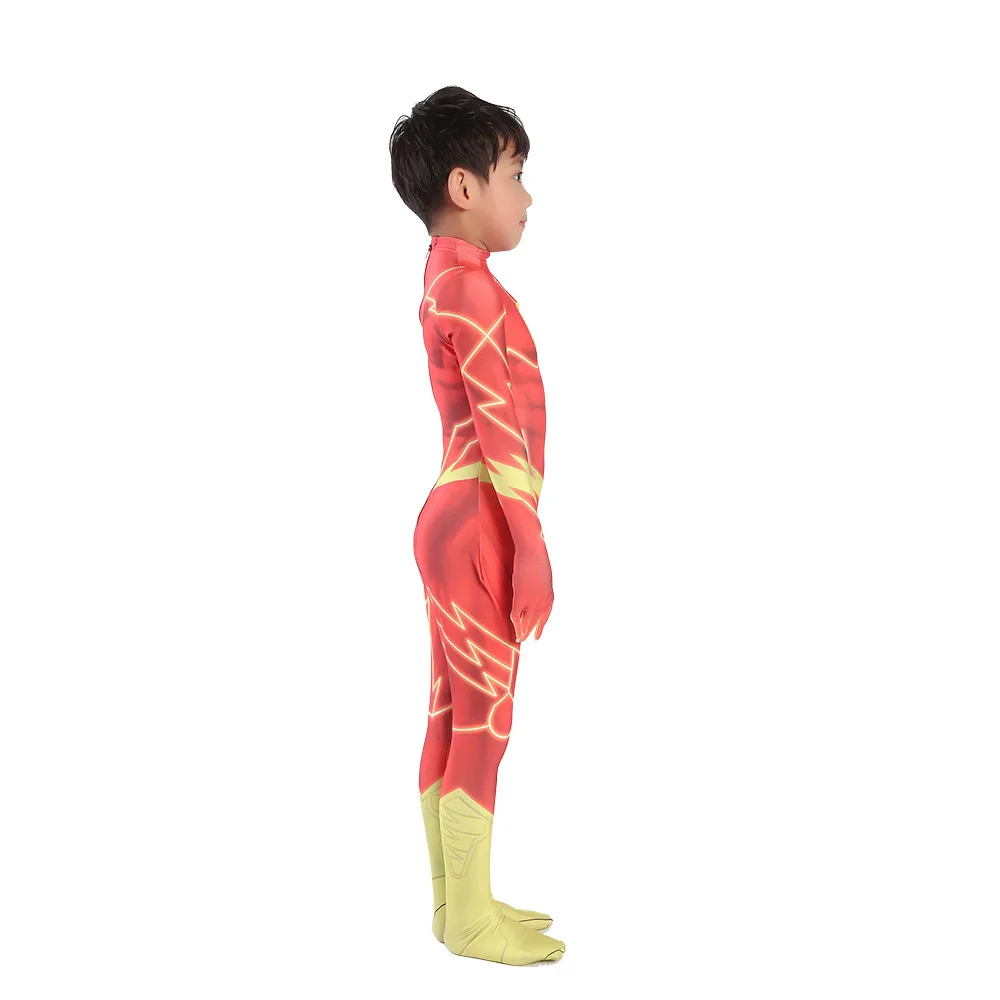 Trẻ Em Bé Trai Đèn Flash Trang Phục Hóa Trang Phim Siêu Anh Hùng Spandex Zentai Jumpsuis Bodysuits Bé Đèn Flash Trang Phục Halloween