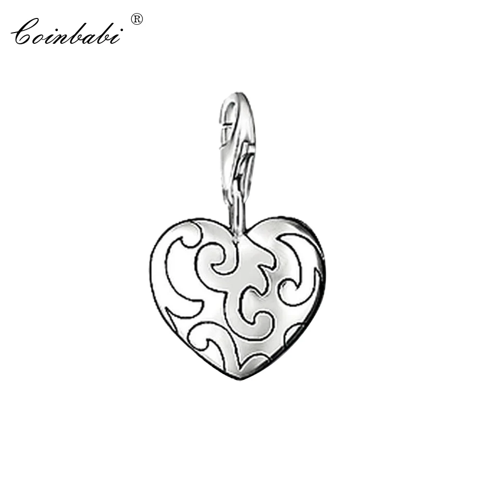 

Charm Pendant Heart Ornament,2018 Fashion Jewelry Trendy Real Authentic 925 Sterling Silver Gift For Women Fit Bracelet