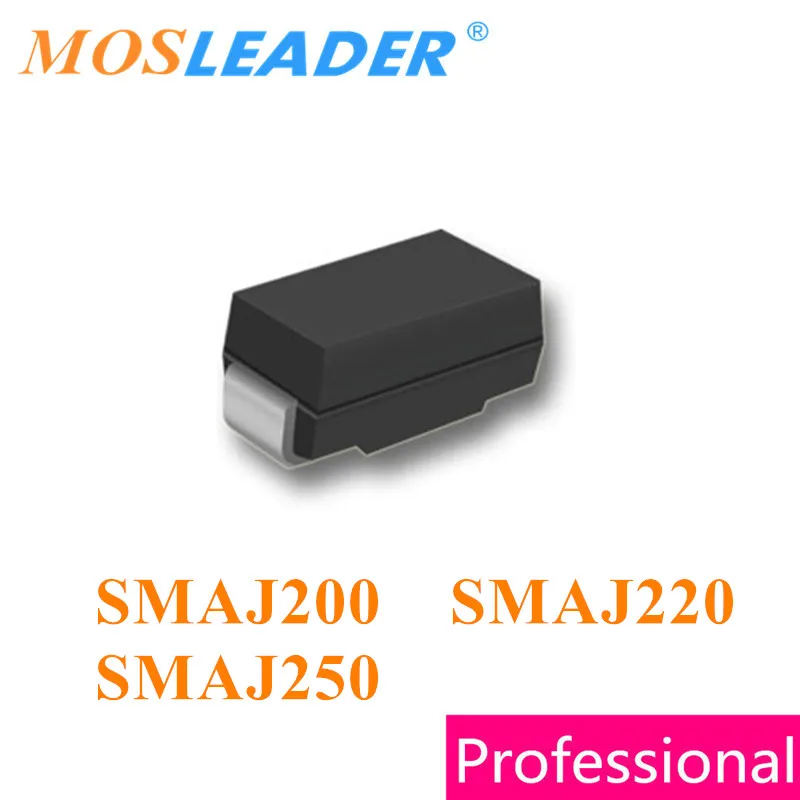 

Mosleader 500 шт. SMA SMAJ200 SMAJ220 SMAJ250 DO214AC SMAJ200A SMAJ200CA SMAJ220A SMAJ220CA SMAJ250A SMAJ250A SMAJ250CA 200 в 220 В 250 В