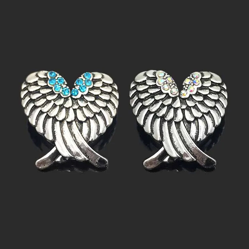 

Компонент крыла w183 Кристалл 3D 18 мм металлическая кнопка для браслета ожерелья Сменные ювелирные изделия женские аксессуары фурнитура