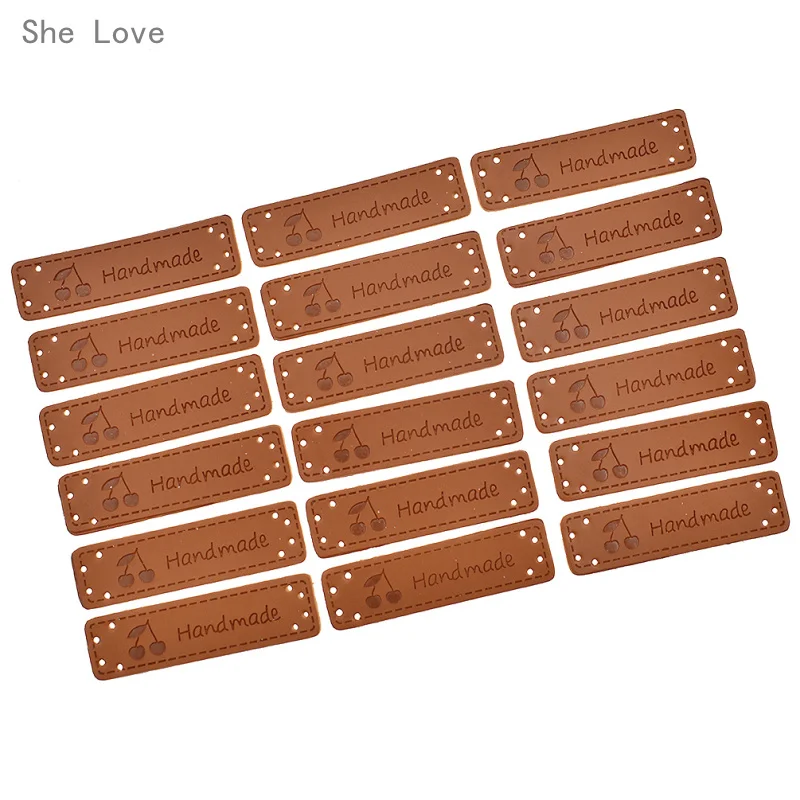 Chzimade 50Pcs/lot Handmade Leather Sewing Garment Labels Household Textile Labels Tags Patchwork Apparel Accessories