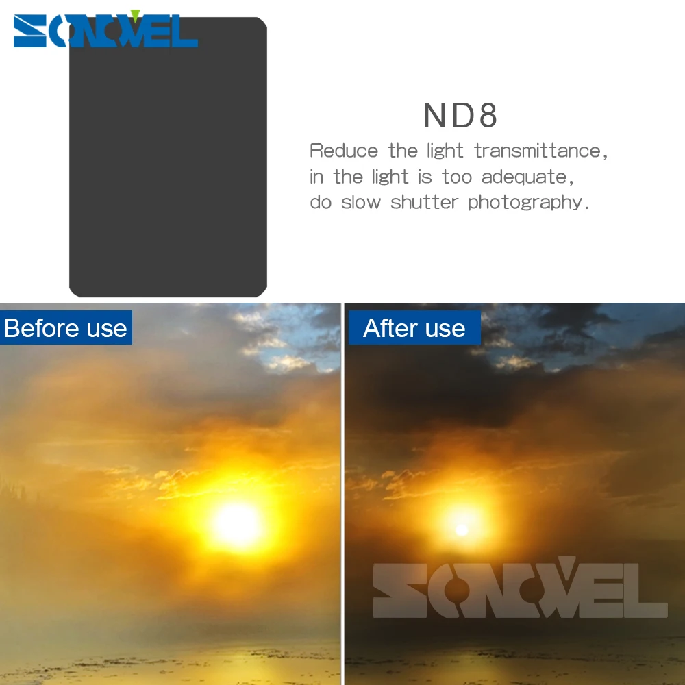 Filter Set ND2 ND4 ND8 G.ND2 4 8 kit with Filter bag + Adapter Ring 67mm +Filter Holder + Square Lens Hood for Cokin P Series