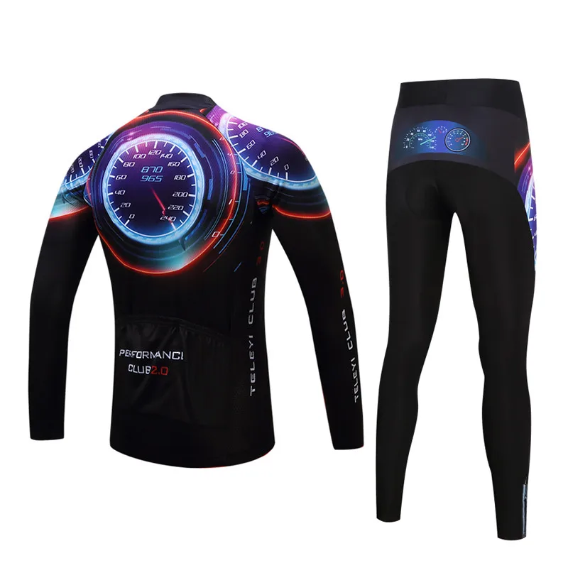 2017 Long Sleeve Cycling Jersey Sets Ropa Ciclismo Winter Warm Road Bike Cycling Clothing Breathable Bicycle Sportswear Maillot