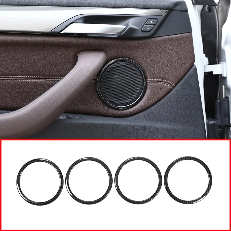 

Carbon Fiber ABS Plastic Door Speaker Ring Circle Trim For BMW X1 F48 2016/19 2 series 218i Gran Tourer F46 15-17 For BMW X2 F47