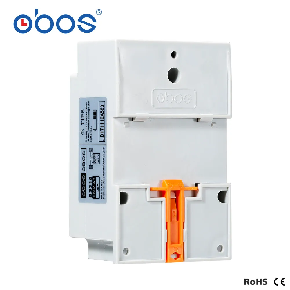 OBOS AC Timer Switch BS316 New KG316T AC 220V 25A Din Rail Digital Timer Switch