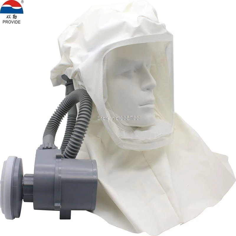 PROVIDE Electric air supply respirator face mask Mobile Rechargeable High Power full face respirator Hood Whole protection mask