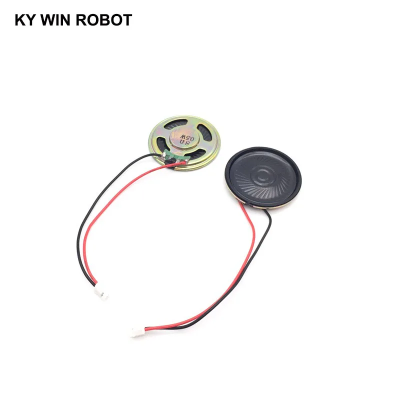 Altavoz ultradelgado de 8 ohmios, 0,5 W, 0,5 W, 8R, diámetro de 40MM, 4CM de espesor, 5MM con cable terminal PH2.0, 10CM de longitud, 2 uds.