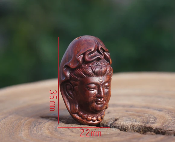 Red Sandalwood Wood Wooden Bead Carved GuanYin Buddha Pendant Mala Beads Japa Mala Bracelet Jewellry Findings DIY Accessories