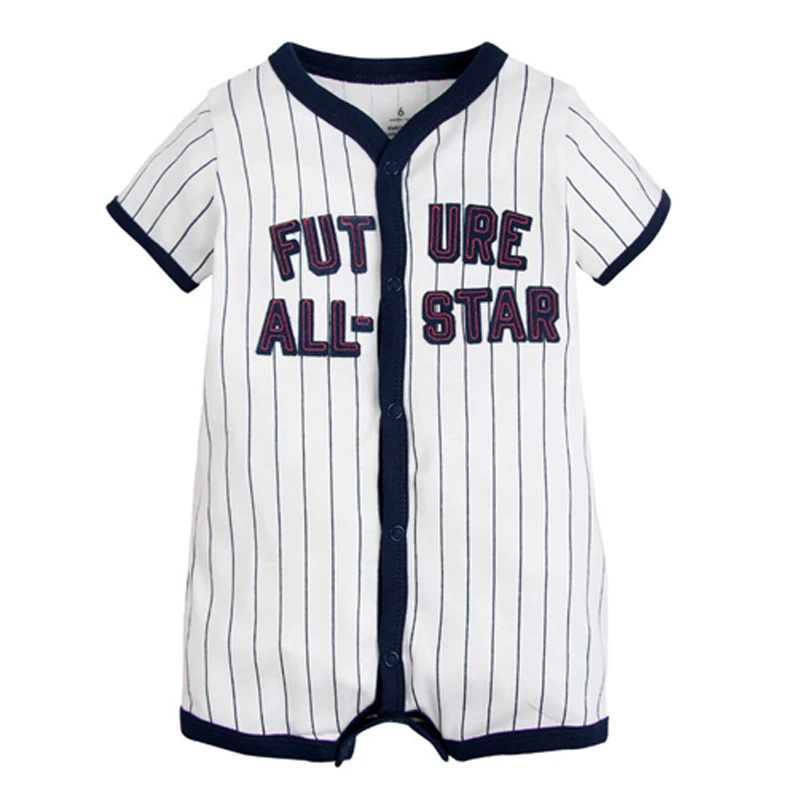 Summer Baby Clothes Boys Romper infant Jumpsuit Newborn Short Sleeve Sports Baseball Rompers Overalls Baby Clothes Outfits bebe