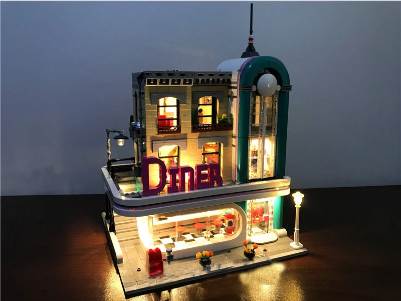 Led Light Set For Lego Building City Street 10260 Streetview Downtown Diner Compatible 15037 Blocks Creator City Street Lighting