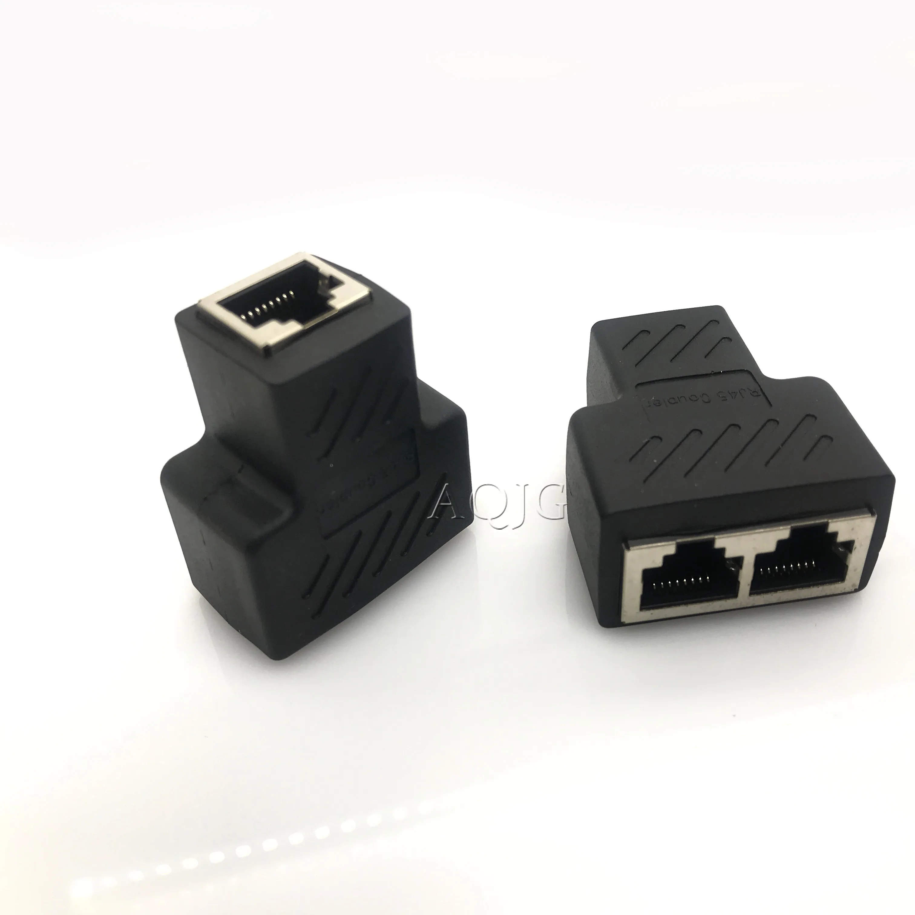 1 To 2 Ways LAN Ethernet Network Cable RJ45 Female Splitter Connector Adapter For Laptop Docking Stations Z07 Drop ship