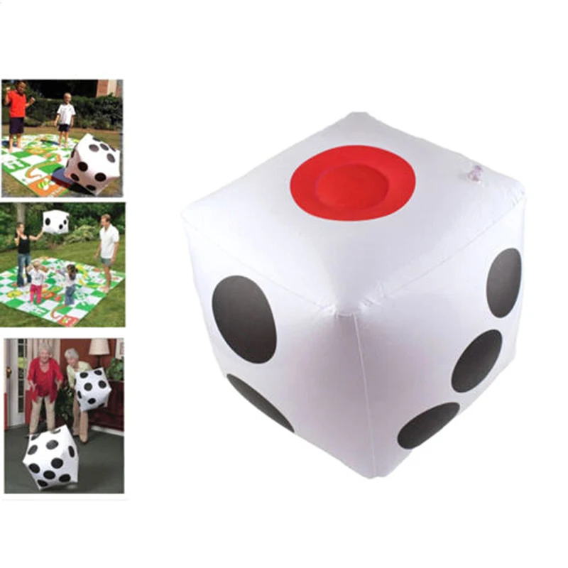 35cm Inflatable Multi Color Blow-Up Cube  Dice Toy Stage Prop Group Game Tool Casino Poker Party Decorations Pool Beach Toy