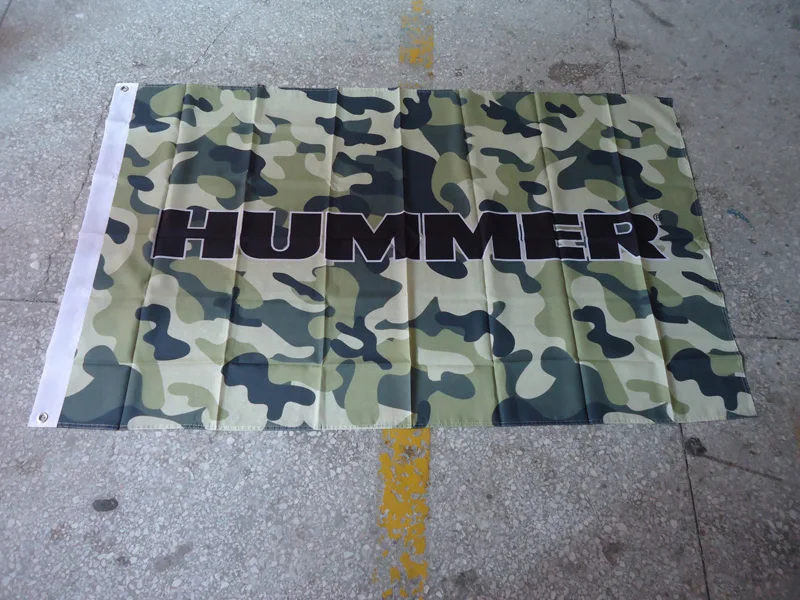 

free shipping hummer flag , can custom print file,90X150CM size,100% polyster,hummer banner