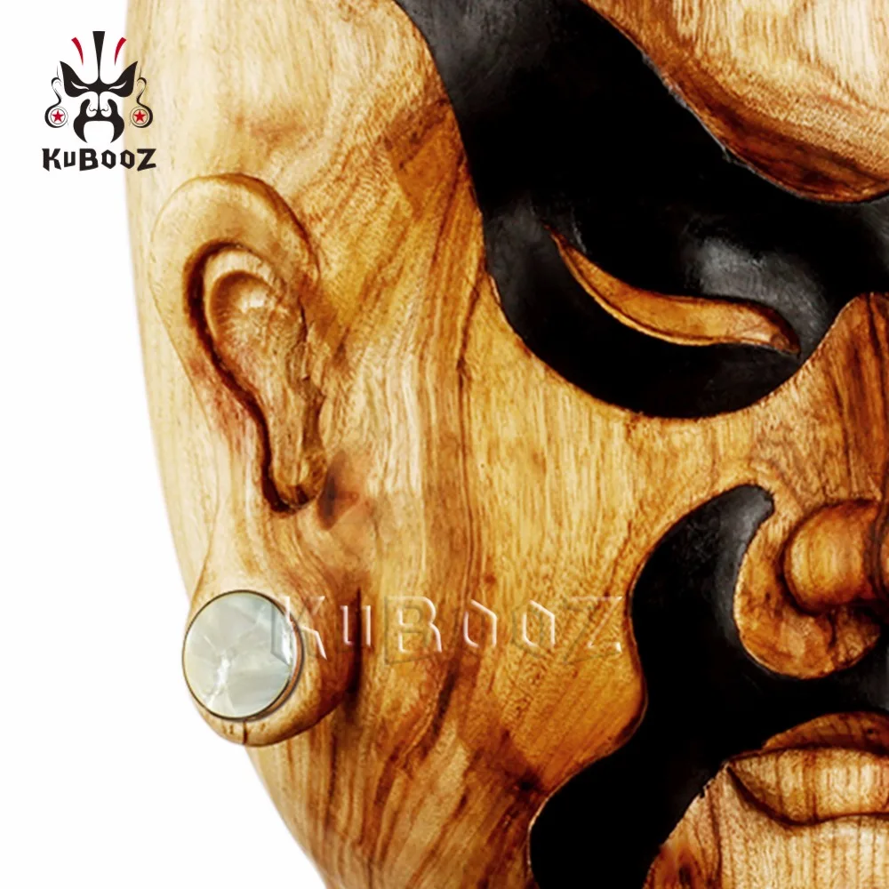 KUBOOZ Stainless Steel White Shell Ear Tunnels Plugs Gauges Piercing Screw Expanders Body Jewelry Earrings Gift 2PCS 6-25mm