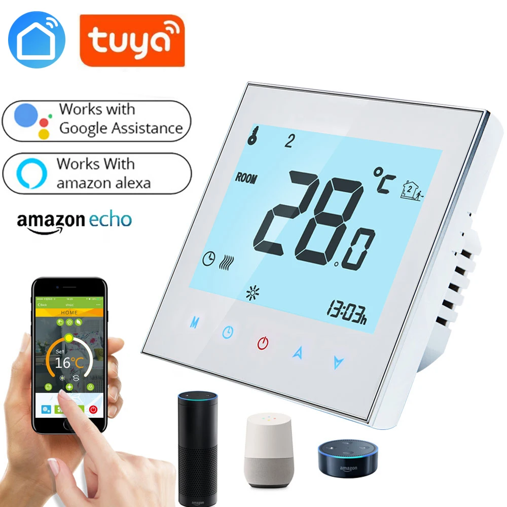 

WiFi Thermostat Temperature Controller for Gas Boiler/Water/Electric floor Heating Water/support Google Home Alexa voice control