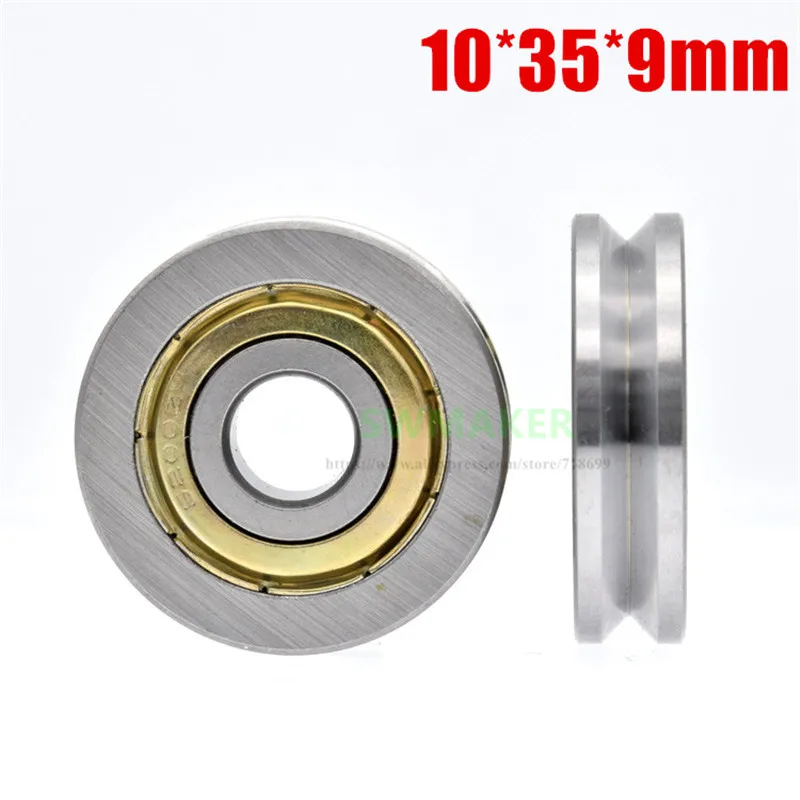 10*35*9mm V groove 6200zz non-standard bearing wheel, angle steel wire rope guide wheel/right angle mechanical rolling pulley