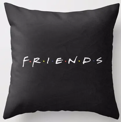 Hot Sale Popular TV Show Friend Simple Style Nice Throw Square Pillow Cover Creative Personalized Soft Unique Pillowcase