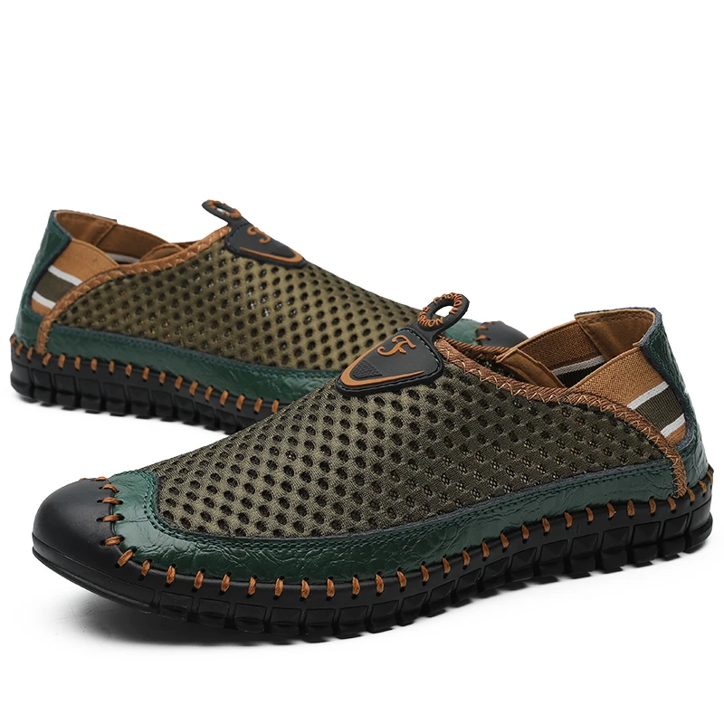 New Men\'s Casual Shoes Summer Breathable Mesh Men\'s Shoes Men Fashion Loafers Soft Comfortable Flats Zapatos Hombre Size 38-48